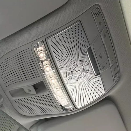 Para mercedes benz classe c w205 glc luz de leitura do carro capa guarnição decoração tiras interior telhado quadros da lâmpada acessórios automóveis