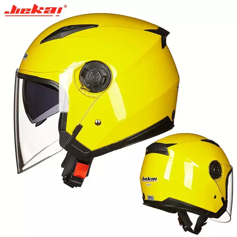 Homens motocicleta metade capacetes lente dupla scooter moto capacete casco aldeia equitação capacete de moto motocross capacetes-JIEKAI