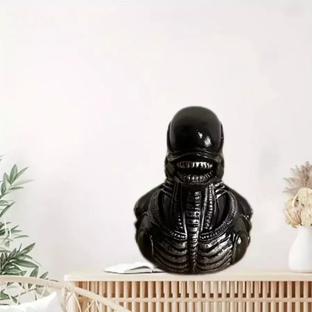 Estátua de resina de pato alienígena, decoração de pato alienígena malvado, painel de carro de resina e decoração de mesa, ideias divertidas para presentes