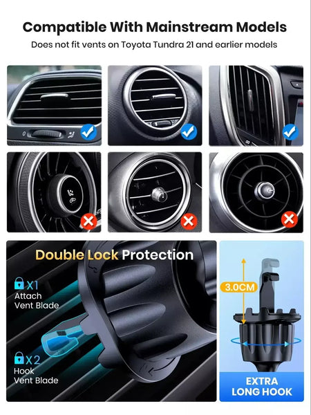 Suporte do telefone móvel do carro saída de ventilação de ar clipe gancho sensor gravidade suporte do carro triângulo gravidade fosco gps suporte para todos os celulares