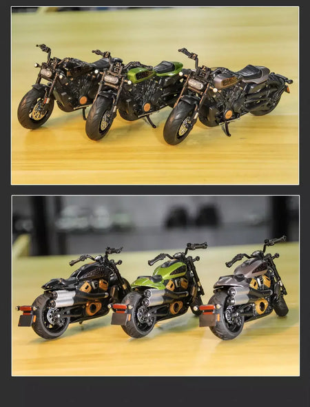 Simulação 1/12 davidson SPORTSTER-S motocicleta de liga off-road, ornamentos de modelo para crianças brinquedos para meninos presentes de feriado