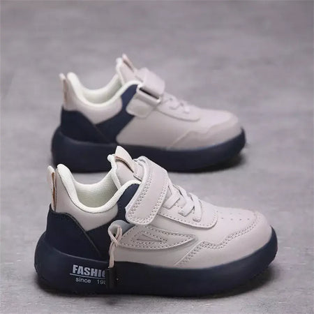 Tenis tênis crianças primavera/outono novos meninos meninas sapatos esportivos casuais sapatos de couro sola macia crianças pequenos sapatos brancos