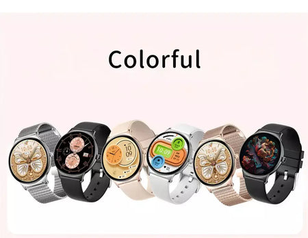Para huawei novo ultra fino amoled relógio inteligente tela feminina sempre exibir tempo freqüência cardíaca bt chamando high-end moda smartwatch