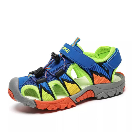 Sandálias esportivas para meninos e meninas, sandálias de verão para crianças, bico fechado, sapatos atléticos de água, sandálias para piscina e praia