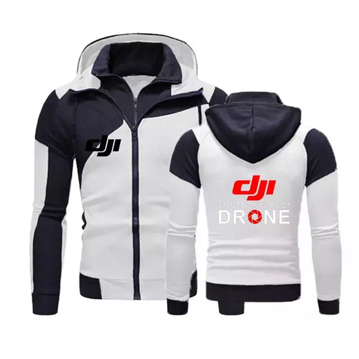 DJI Professional Pilot Drone dos homens impresso moletom, jaqueta com capuz