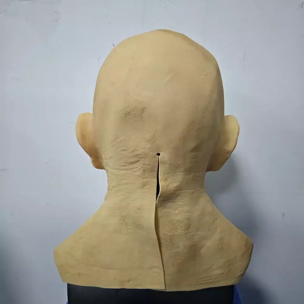 Velho máscara de látex homem careca máscara de cabeça cheia halloween cosplay festa masquerade adereços rugas realista velho cabeça capa
