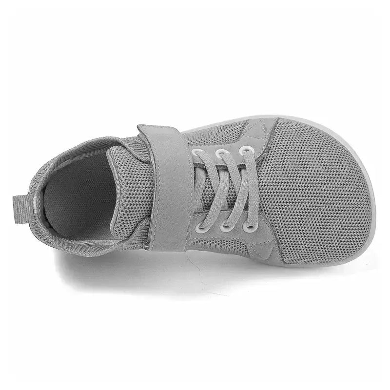 Novos meninos meninas tênis crianças largas sapatos descalços naturalmente spracam sapatos da criança pequena grande criança