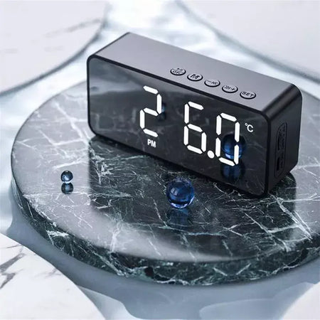 Altifalante Sem Fio Bluetooth Pequeno Mini Despertador Canhão Portátil Mini Voz Transmita o Cartão Insert Veicular Sistema De Áudio W