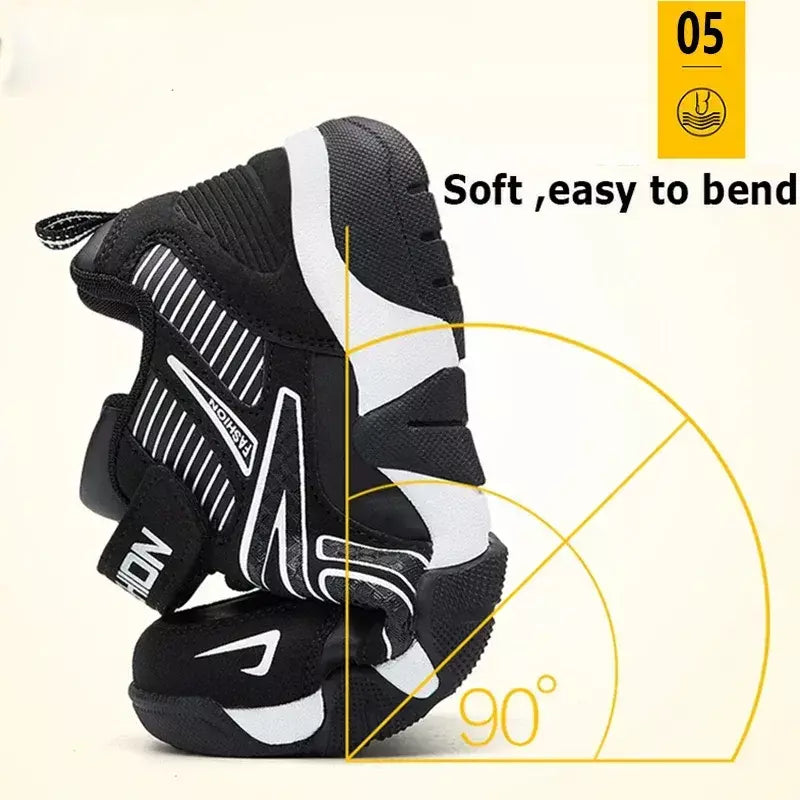 Crianças meninos sapatos escola esportes moda couro para crianças tênis casuais menino correndo andando sapato ao ar livre