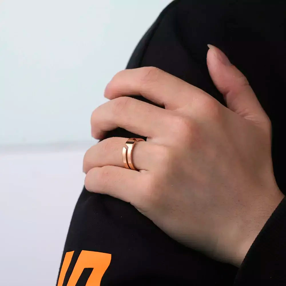Skyrim anel de aço inoxidável para homens mulheres preto minimalista casual anéis de dedo 2025 casal jóias presente de casamento para amante