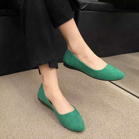 Sapatilhas de camurça falsa para mulheres, sapatos de barco, mocassins pretos, cor doce, senhoras, novo estilo, 2024
