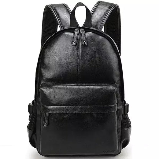 Mochila Escolar de Couro Impermeável para Homens, Bolsa de Viagem, Laptop, Livro Casual de Alta Qualidade, Marca Moda