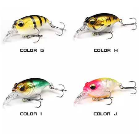 38mm 8g topwater mini crankbait isca de pesca flutuante wobbler isca dura artificial para pique walleye baixo plástico swimbait enfrentar