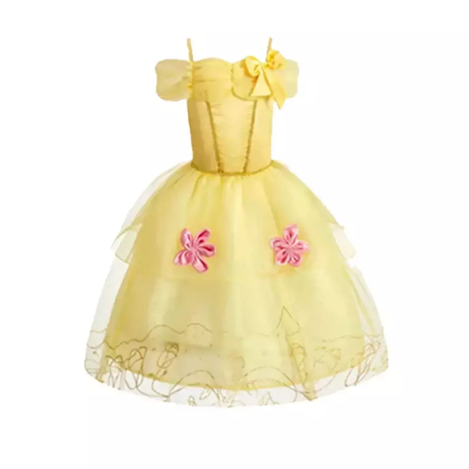 Menina belle neve branca vestido crianças natal elegante princesa traje bebê halloween disfarce cosplay festa fantasia 3-10 anos