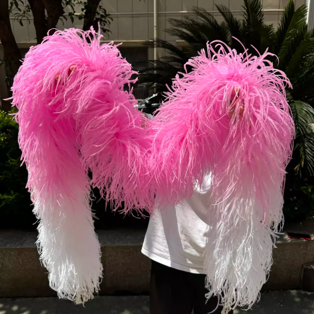 Boa de penas de avestruz arco-íris, 6/10/20 camadas, acessórios de festa fofos para mulheres, halloween, carnaval, cosplay, decoração de casamento, fantasia diy