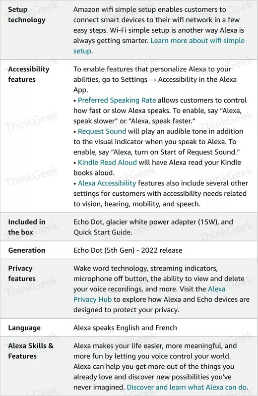 Alto-falante inteligente Echo Dot Alexa