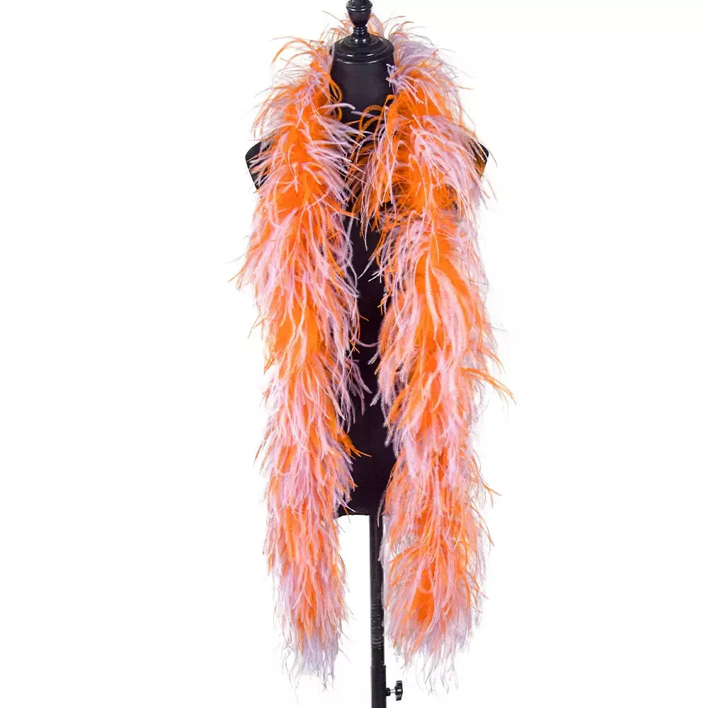 Boa de penas de avestruz arco-íris, 6/10/20 camadas, acessórios de festa fofos para mulheres, halloween, carnaval, cosplay, decoração de casamento, fantasia diy