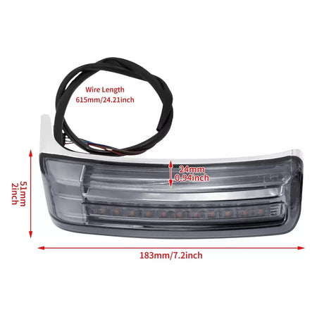 Alforje led para motocicleta, lâmpada de giro, luzes de freio para harley touring road king 97-2022 electra street glide cvo limitado