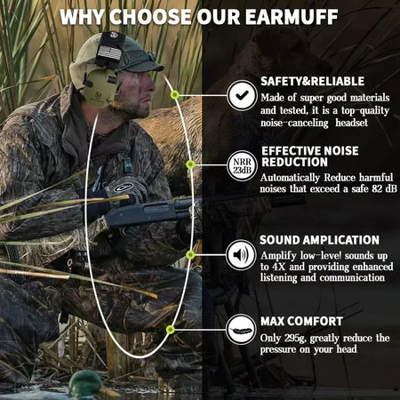 Faixa de arma tiro ativo fone de ouvido fones para caça proteção auditiva eletrônica orelha proteger redução ruído earmuff