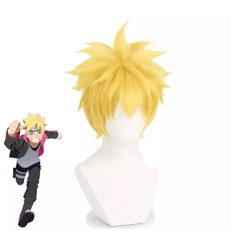 Anime uzumaki boruto cosplay traje ninja preto mangas compridas casaco calças peruca adulto crianças homem mulher halloween carnaval terno
