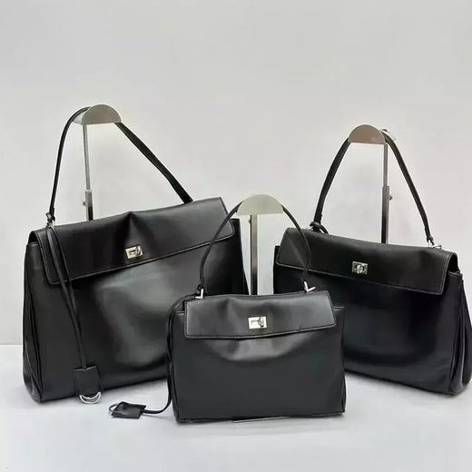Sacola de letra sólida de grande capacidade, bolsa versátil, bolsa de compras feminina, bolsa de trabalho, classe estudantil, axilas