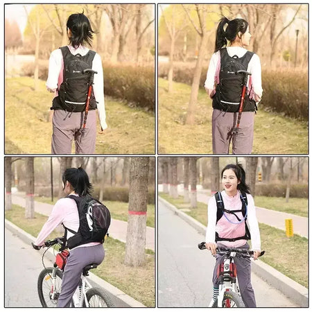 Caminhadas mochila impermeável poliéster resistente ao desgaste das mulheres dos homens trekking mochila em camadas saco de armazenamento esporte para exercício fitness