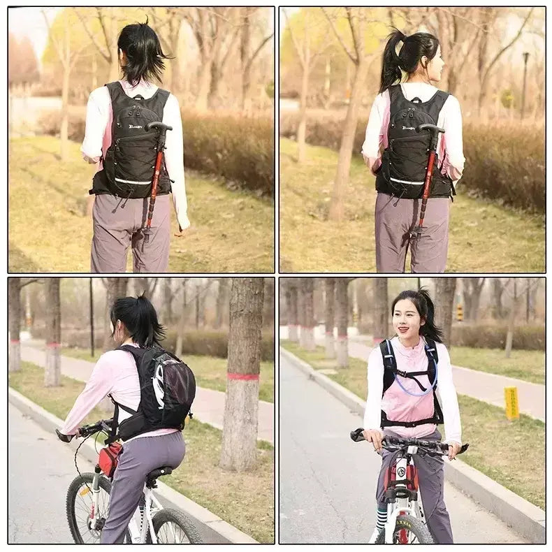 Caminhadas mochila impermeável poliéster resistente ao desgaste das mulheres dos homens trekking mochila em camadas saco de armazenamento esporte para exercício fitness
