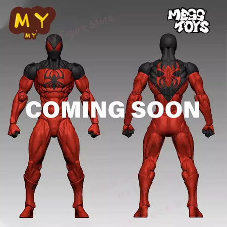 Novo messtooys spiderman figura ct brinquedos preto vermelho homem aranha estatueta bagunça brinquedos anime figura de ação estátua modelo presentes brinquedos do miúdo