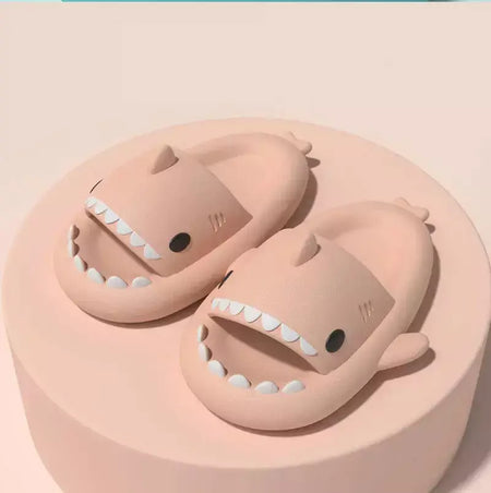 Chinelos infantis sola macia dos desenhos animados tubarão chinelo mulher homem interior ao ar livre eva chinelos antiderrapantes para sapatos infantis sandálias