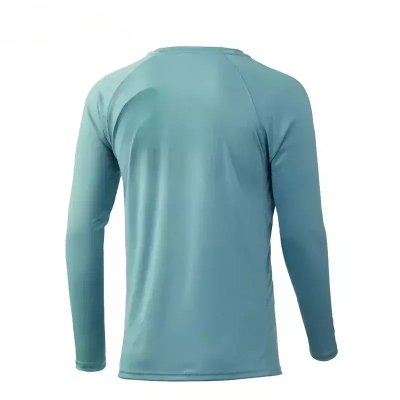 Proteção UV Manga Longa dos homens Pesca Camisas, Roupa ao ar livre, Verão Jersey, Upf 50 Roupas, Desempenho Respirável Camisas de Pesca
