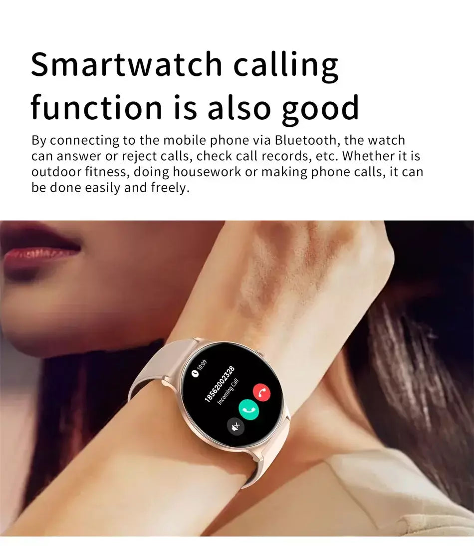 Para huawei novo ultra fino amoled relógio inteligente tela feminina sempre exibir tempo freqüência cardíaca bt chamando high-end moda smartwatch