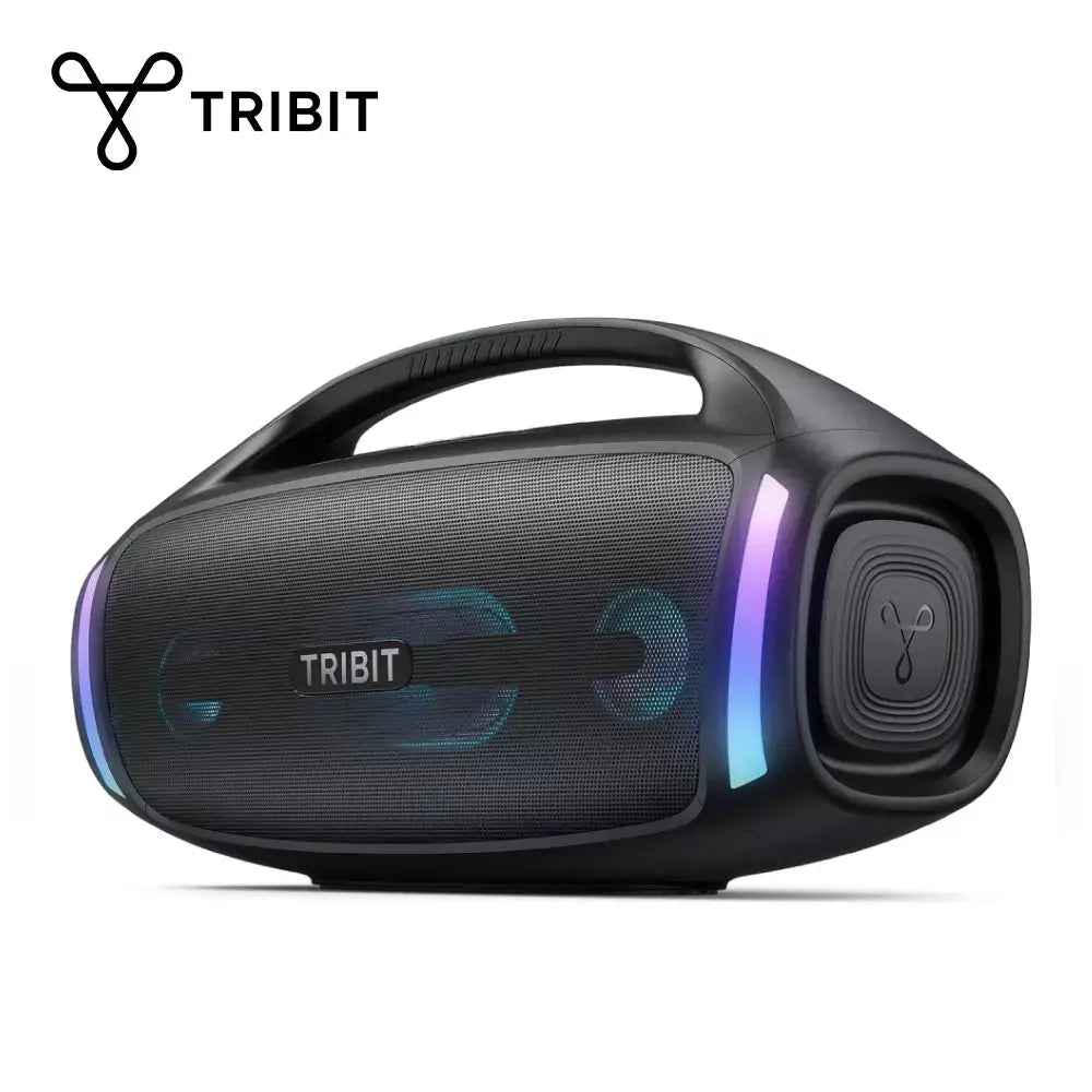 TRIBIT StormBox Blast 2 - Caixa de som Bluetooth potente, 200 W de potência com subwoofer, caixa de som grande, à prova d'água IP67, 30 h de reprodução, controle por aplicativo, LED RGB, para karaokê de festa