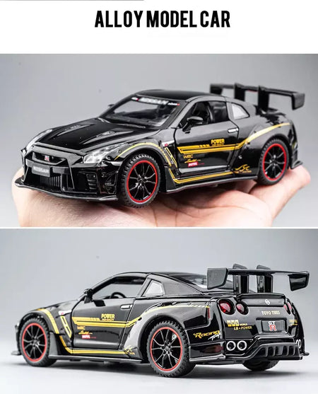 1:32 nissan gtr GT-R r35 r34 supercar liga modelo de carro diecasts & veículos de brinquedo carros de brinquedo brinquedos do miúdo para crianças presentes menino brinquedo