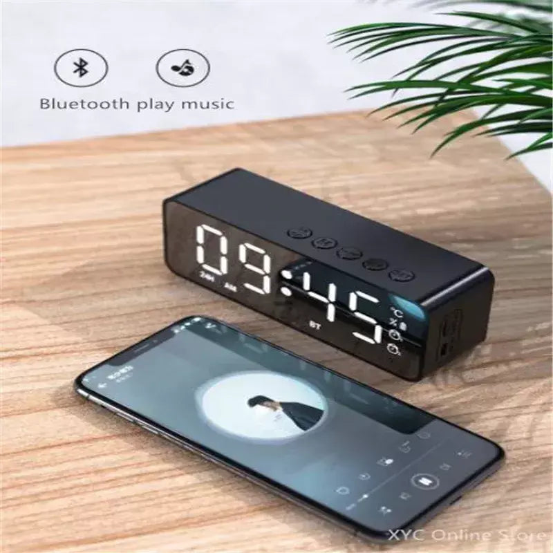 Altifalante Sem Fio Bluetooth Pequeno Mini Despertador Canhão Portátil Mini Voz Transmita o Cartão Insert Veicular Sistema De Áudio W