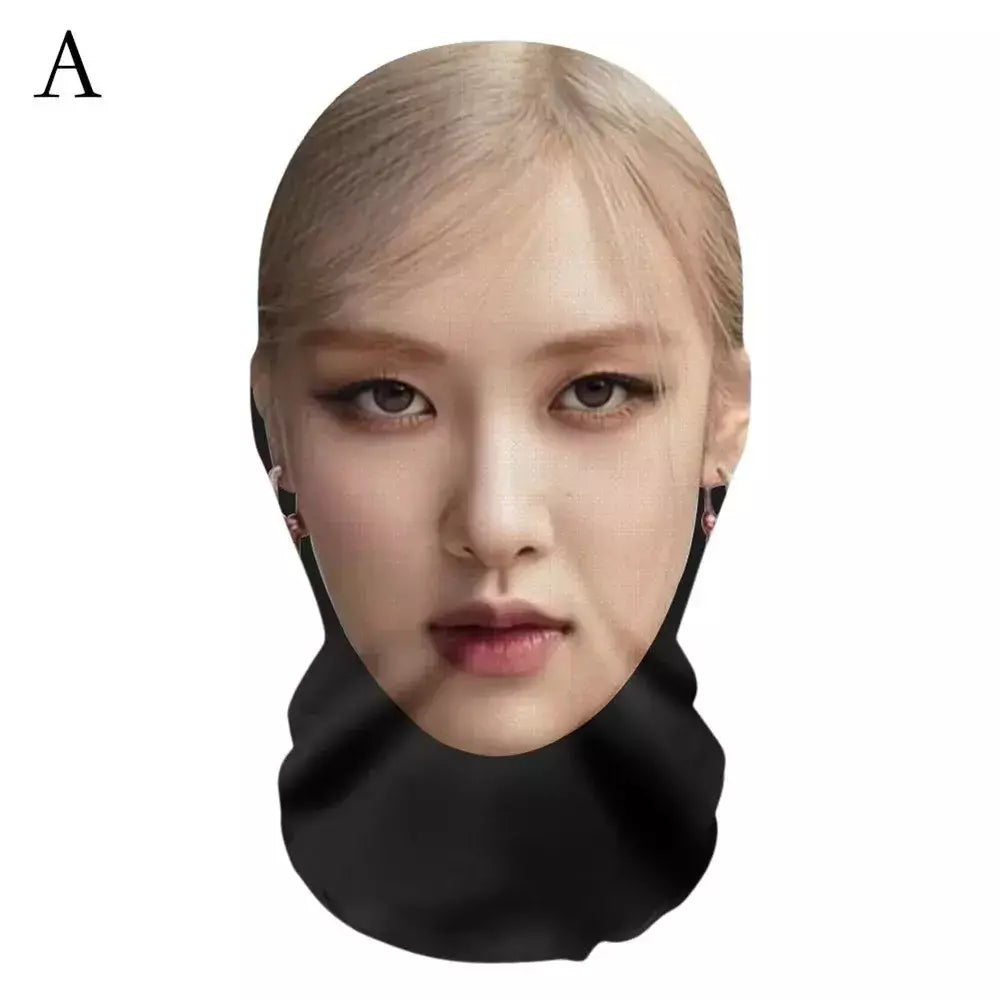 Máscara facial completa interessante 3D impressa máscara de malha de simulação sem costura para homens e mulheres Apt Canções Fontes de festa Adereços de cosplay