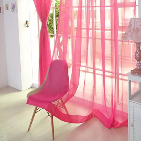 Romântico Quarto Gaze Cortina, Sala, Home Decor, Janela Sheer, Voile Cortinas, Janelas Tulle, Cortinas de porta