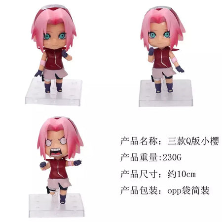 Naruto Action Figure Anime para Adultos, Uchiha Itachi, Kakashi Cartoon Toys, Ornamento Colecionável Itachi Akatsuki, Presente, 11cm, 3 peças por conjunto