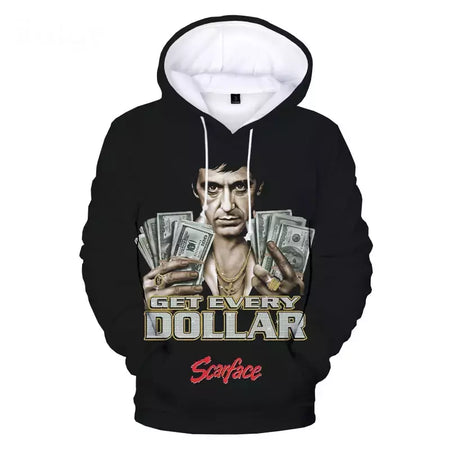 Scarface-Homens e Mulheres 3D Impresso Hoodies Filme, Moletom Moda, Harajuku Streetwear, Hoodie de grandes dimensões, Pullover, Tony Montana, Novo