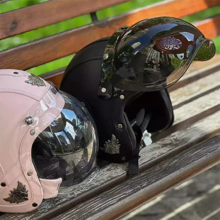 Capacete de motocicleta bolha escudo viseira anti-nevoeiro proteção uv lente hd para capacete retro rosto aberto meio capacete bolha óculos lente