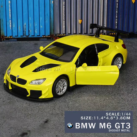 Msz 1:43 bmw m4 e-tron gt aventador modelo de suspensão carro clássico modelo de carro estático liga fundição modelo de carro coleção presente brinquedo