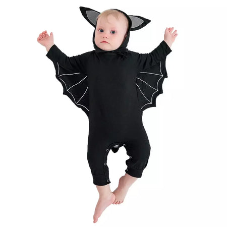 Umorden 2 pçs/set unissex morcego preto traje do bebê meninas meninos meu primeiro roupa de halloween algodão 3-6m 6-12m 12-18m 18-24m