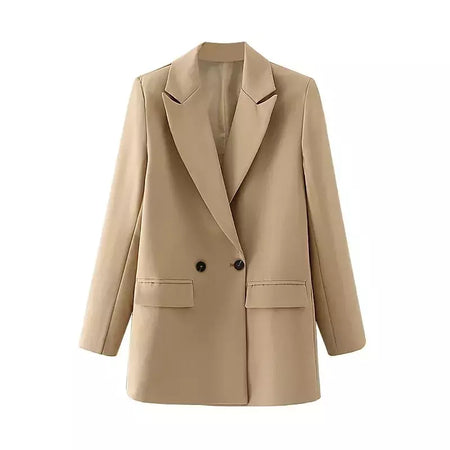TRAF-Blazer feminino de escritório, preto, bege, cáqui, azul, verde, cinza, casaco de moda, blazers femininos, jaqueta, casacos, 2024