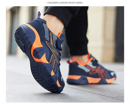 Crianças meninos sapatos escola esportes moda couro para crianças tênis casuais menino correndo andando sapato ao ar livre
