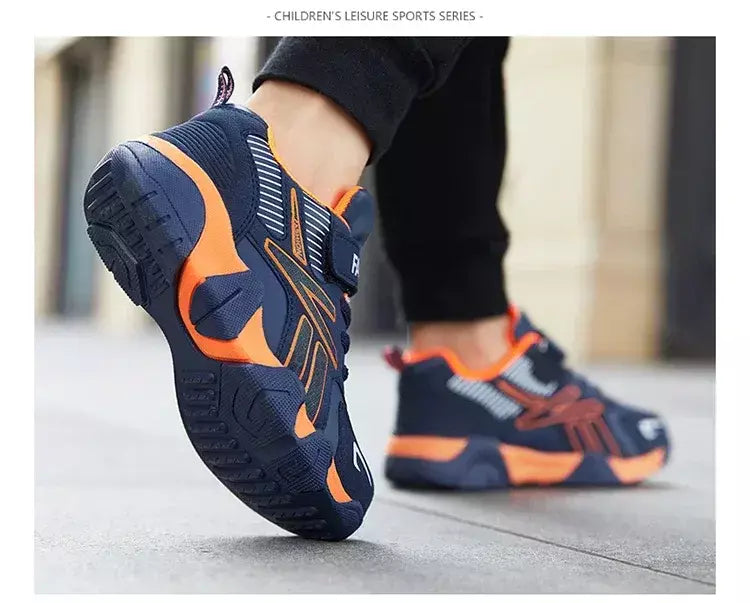 Crianças meninos sapatos escola esportes moda couro para crianças tênis casuais menino correndo andando sapato ao ar livre