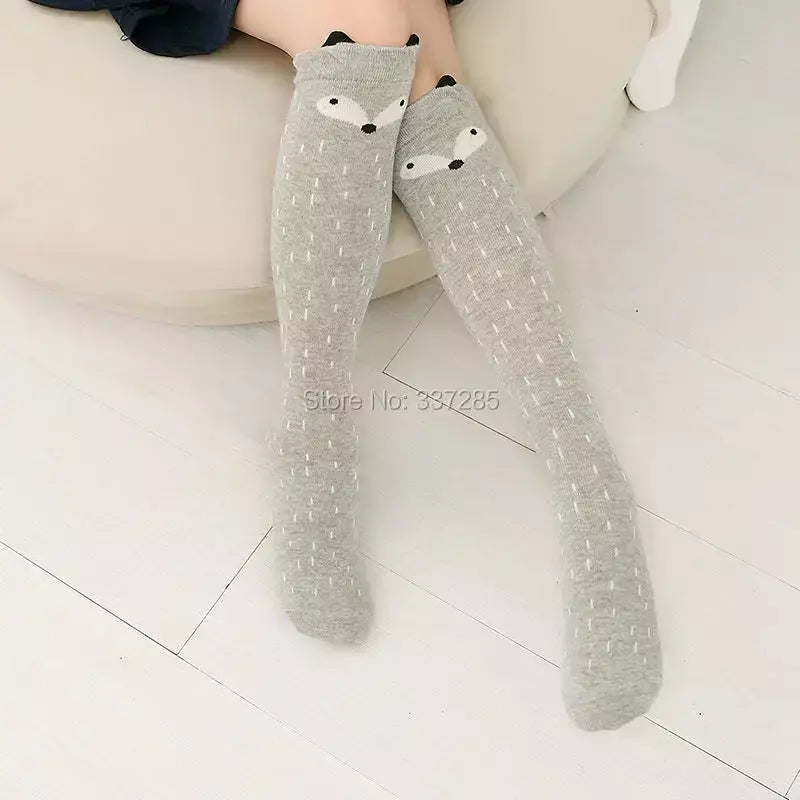 Infantil criança mais quente tornozelo curto adorável meias dos desenhos animados crianças joelho alto longo algodão bebê bonito animal sobre o joelho meias meninas meias