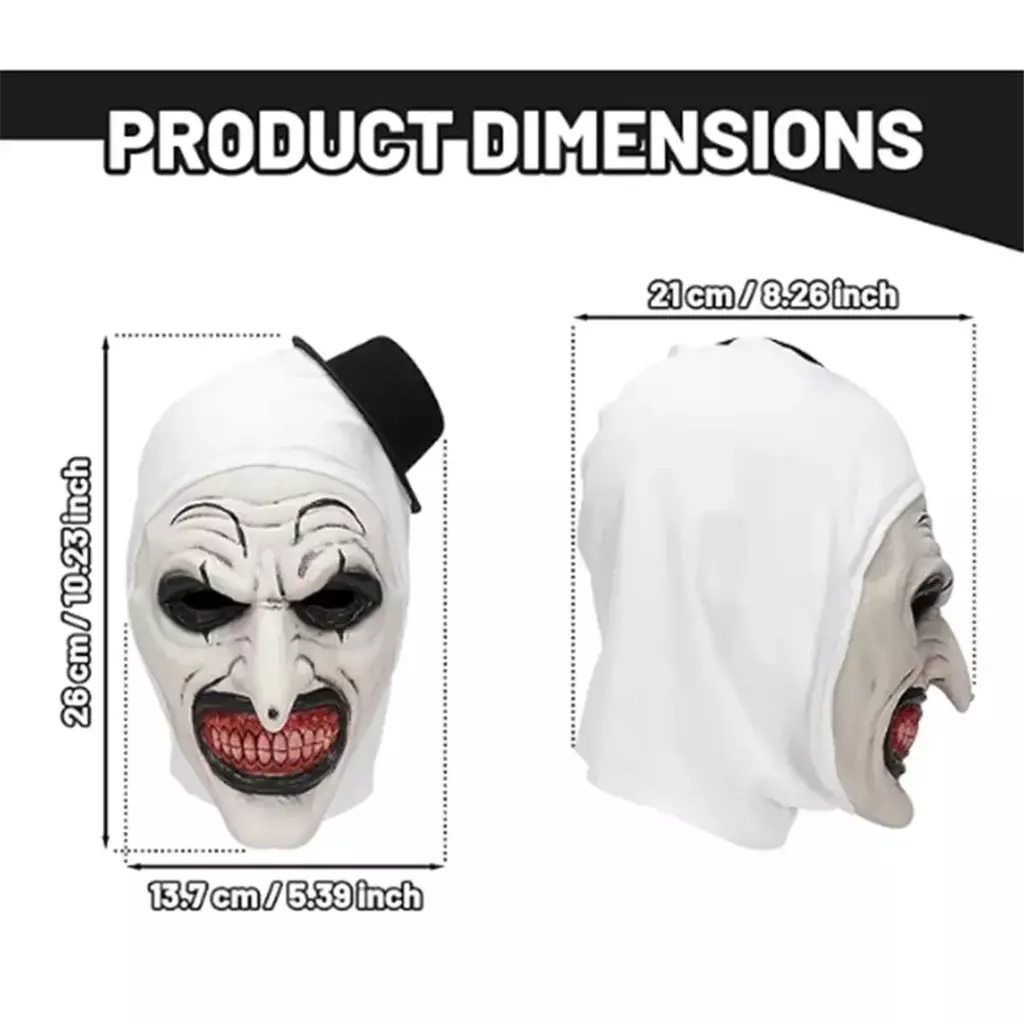 EYFL-Halloween Máscara Terrível Máscara de Palhaço Assassino Assustador Joker Traje Halloween Horror Máscara Assustadora para Adultos Homens Mulheres
