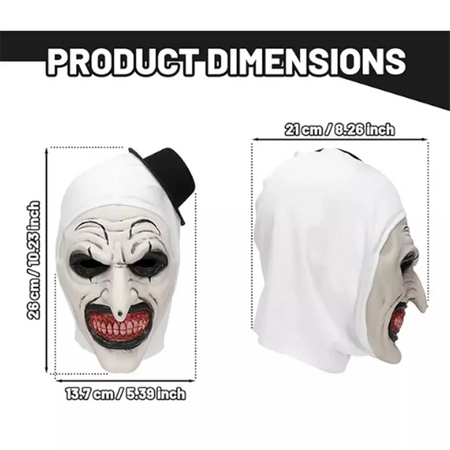EYFL-Halloween Máscara Terrível Máscara de Palhaço Assassino Assustador Joker Traje Halloween Horror Máscara Assustadora para Adultos Homens Mulheres