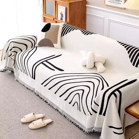 Chenille Sofá Throw Blanket com Tassel, Modern Luxury Cover, Four Season Sofa Cover, Full Covers, Dustproof, Toalha de casa, 1 Pc