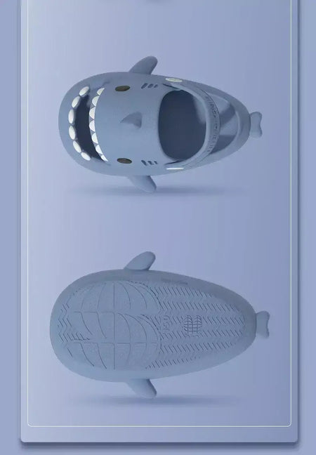 Tridimensional crianças tubarão buraco sapatos verão casa bebê antiderrapante sandálias plataforma bonito dos desenhos animados sola macia crianças slippe