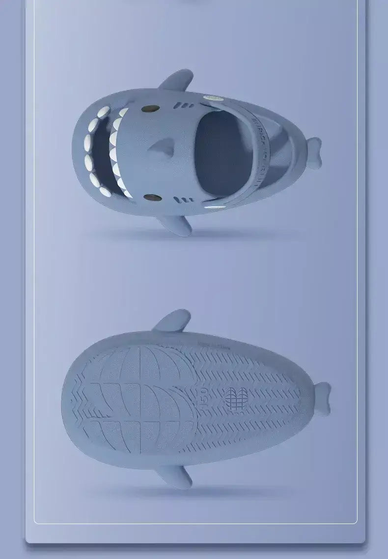 Tridimensional crianças tubarão buraco sapatos verão casa bebê antiderrapante sandálias plataforma bonito dos desenhos animados sola macia crianças slippe